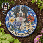 Pet Memorial Stone Custom Pet Portrait Mosaic Art - Personalized Garden Stone 1