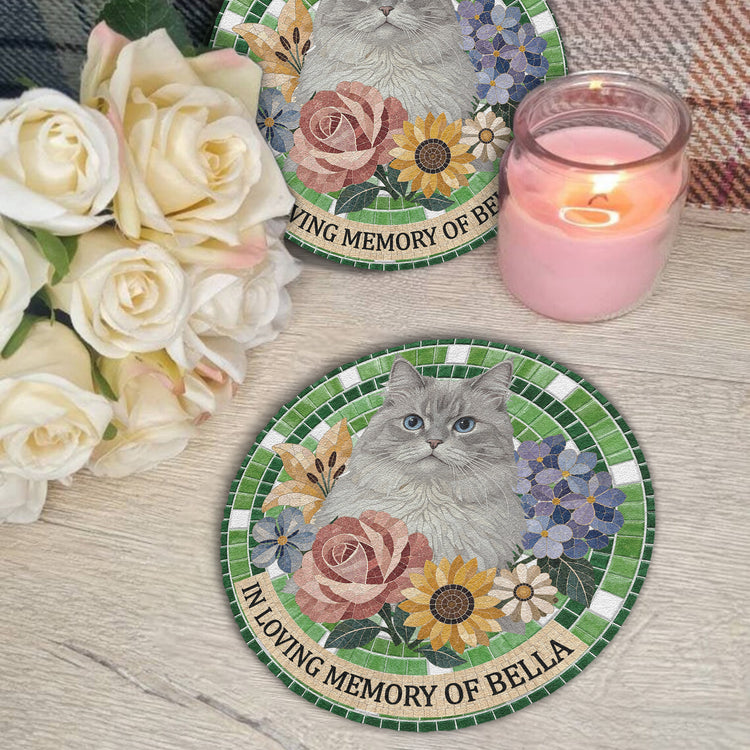 Pet Memorial Stone Custom Pet Portrait Mosaic Art - Personalized Garden Stone 7