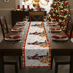 Pet With Fall Leaves Art Fall Decor - Personalized Table Runner 3
