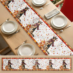 Pet With Fall Leaves Art Fall Decor - Personalized Table Runner 5