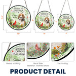 Pet Memorial In My Heart - Personalized Photo Stained Glass Window Hanging Suncatcher