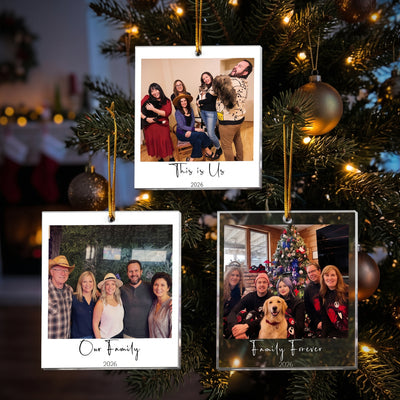 Photo Polaroid Christmas Ornament For Family, Friends, Siblings - Personalized Ornament