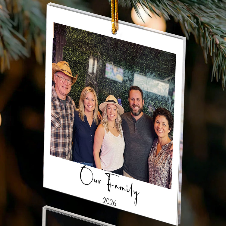 Photo Polaroid Christmas Ornament For Family, Friends, Siblings - Personalized Ornament 4
