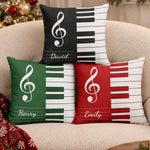 Piano, Keyboard Music Custom Name, Gift For Musician, Pianist, Composers - Personalized Pillow 1