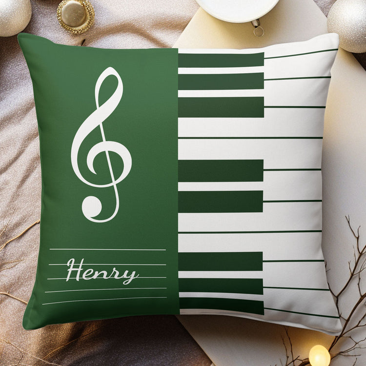 Piano, Keyboard Music Custom Name, Gift For Musician, Pianist, Composers - Personalized Pillow 2