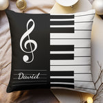 Piano, Keyboard Music Custom Name, Gift For Musician, Pianist, Composers - Personalized Pillow 4