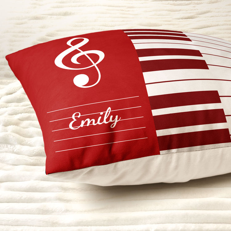Piano, Keyboard Music Custom Name, Gift For Musician, Pianist, Composers - Personalized Pillow 6
