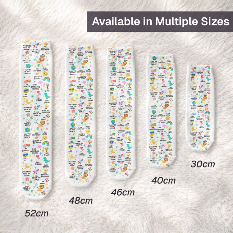Positive Affirmation Gift For Kid - Personalized Socks 3