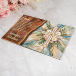Prayer For Her Floral Cross Kitchen Decor Bless Her Peace Strength Faith Inspirational - Personalized Cutting Board 4