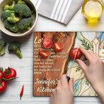 Prayer For Her Floral Cross Kitchen Decor Bless Her Peace Strength Faith Inspirational - Personalized Cutting Board 5