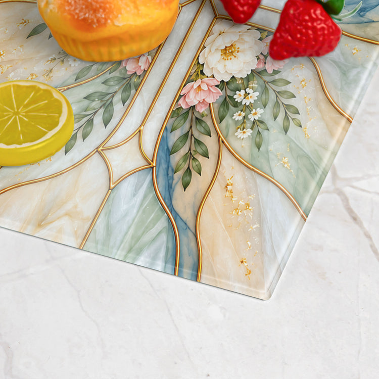 Prayer For Her Floral Cross Kitchen Decor Bless Her Peace Strength Faith Inspirational - Personalized Cutting Board 6