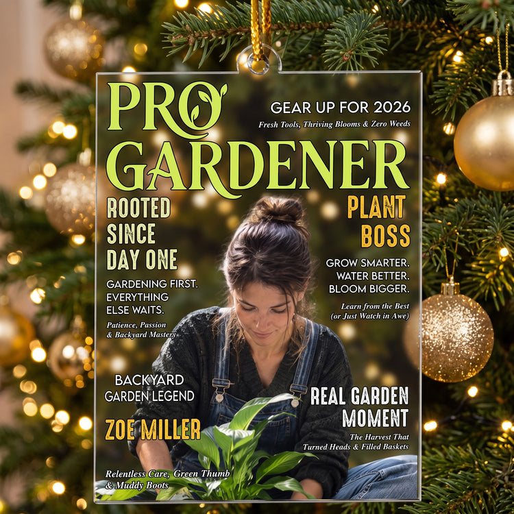 Pro Gardener Magazine Gift For Plant Lover - Personalized Ornament 2