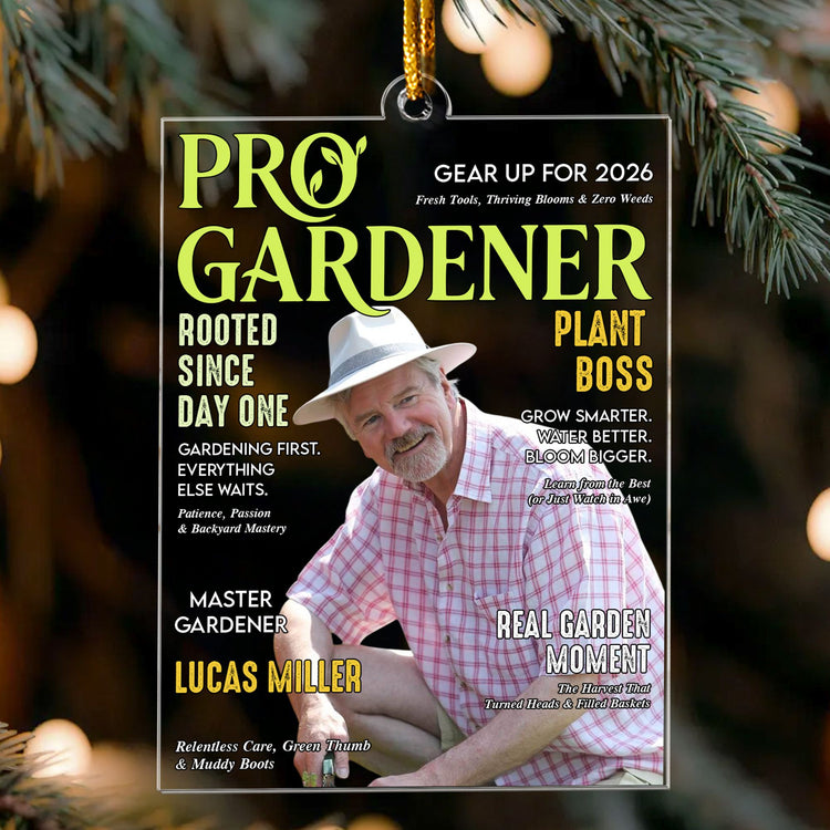 Pro Gardener Magazine Gift For Plant Lover - Personalized Ornament 3