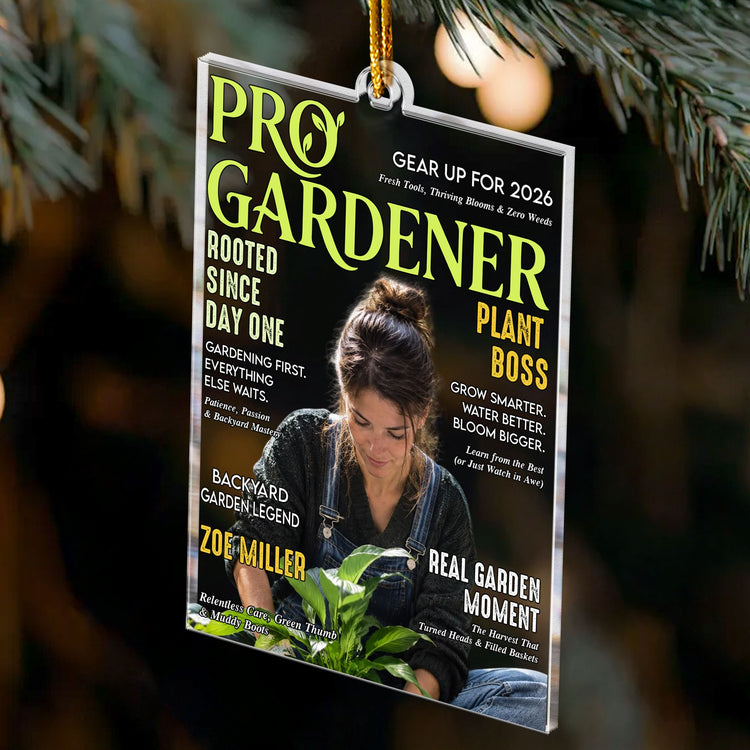 Pro Gardener Magazine Gift For Plant Lover - Personalized Ornament 5