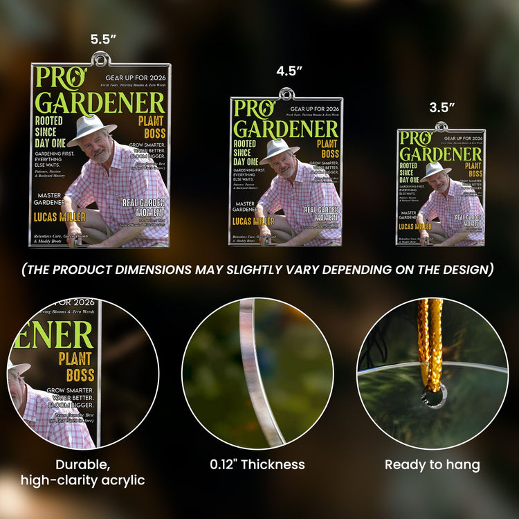 Pro Gardener Magazine Gift For Plant Lover - Personalized Ornament 6