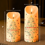 Family Custom Name Christmas Tree Shape Christmas Decoration - Personalized Candles 5