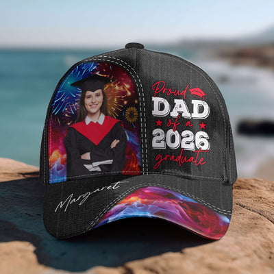 Proud Dad Of A Graduate - Personalized Photo Classic Cap
