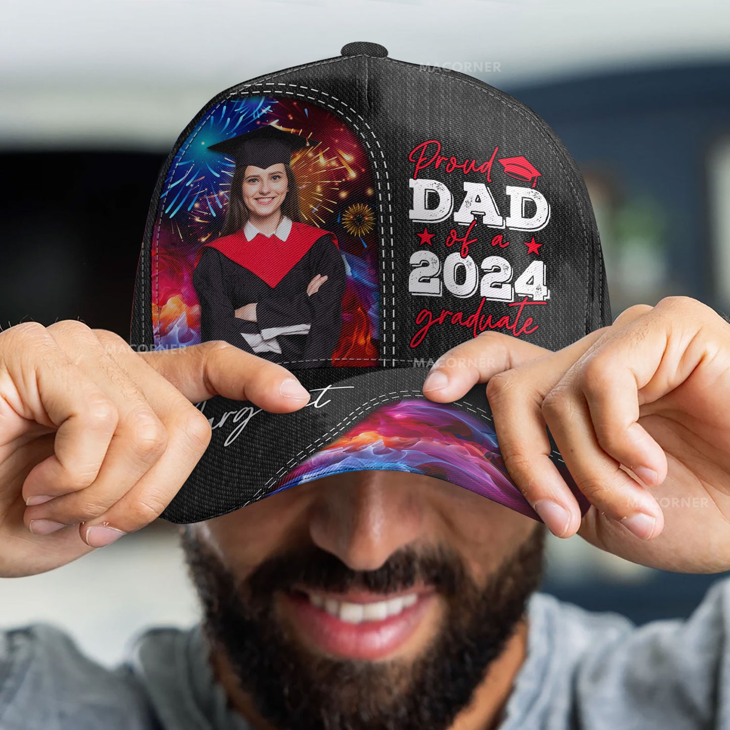 Proud Dad Of A Graduate - Personalized Photo Classic Cap