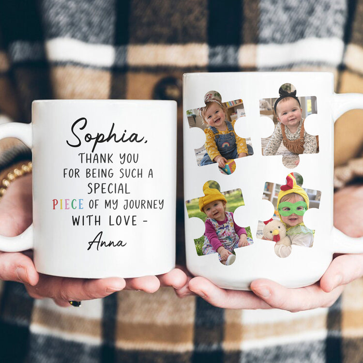 Puzzle Photo Teacher Thank You Gift, Leaving Gift - Personalized Mug 4
