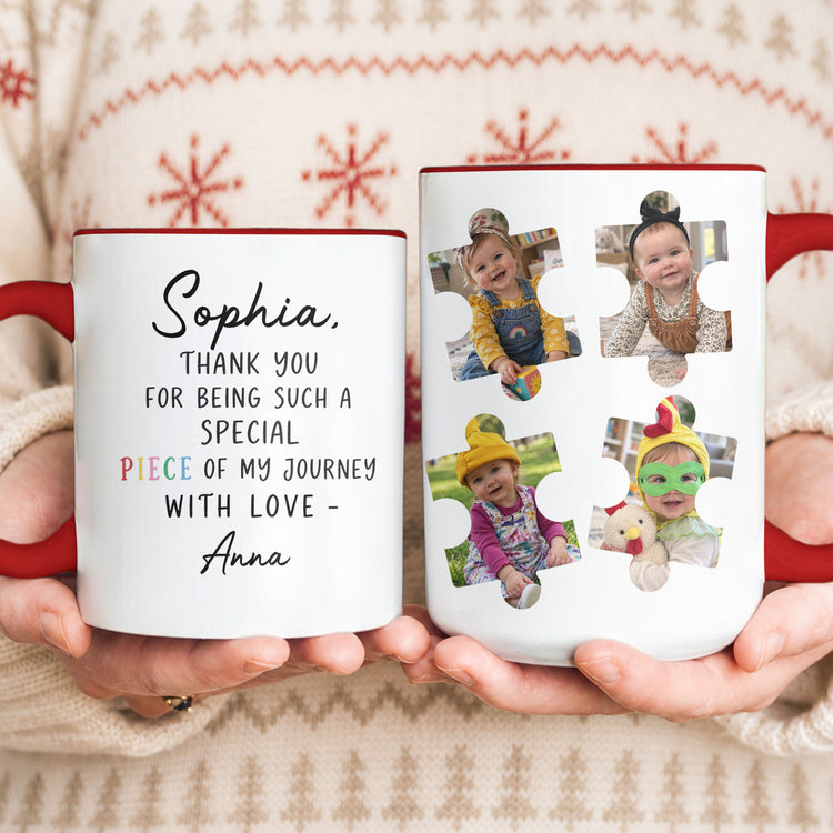 Puzzle Photo Teacher Thank You Gift, Leaving Gift - Personalized Mug 5