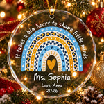 Rainbow Teacher Christmas Thank You Appreciation Gift - Personalized Ornament 3