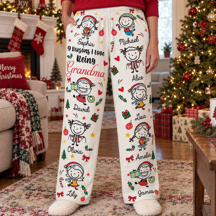 Reasons I Love Being Grandma - Personalized Lounge Pants 2