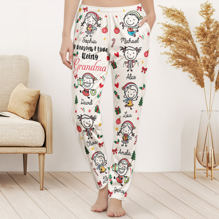 Reasons I Love Being Grandma - Personalized Lounge Pants 3