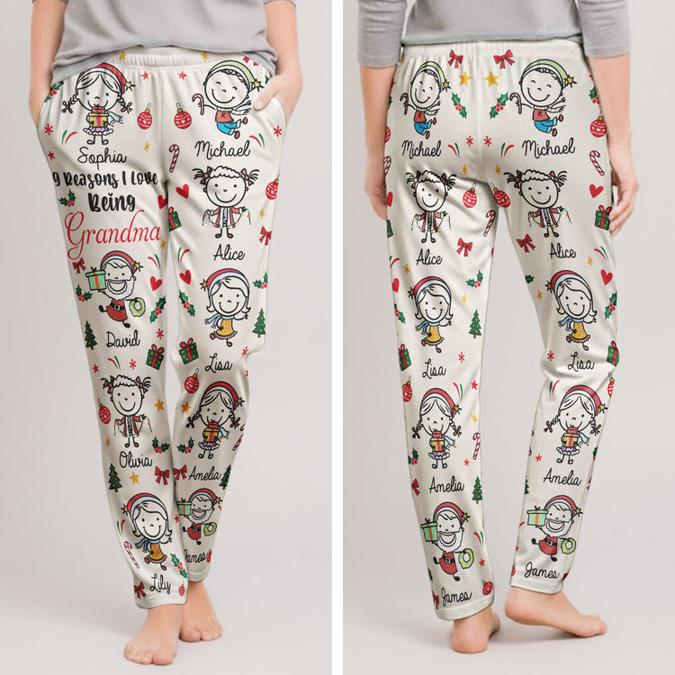Reasons I Love Being Grandma - Personalized Lounge Pants 4