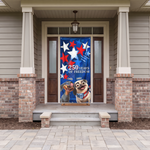 Red White Woof 250 Years Of Freedom - Personalized Door Cover 5