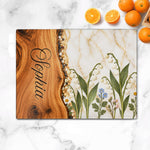 Resin Birth Month Flower Effect Gift For Her Sister Daughter Wife Friend - Personalized Cutting Board 3