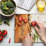 Resin Birth Month Flower Effect Gift For Her Sister Daughter Wife Friend - Personalized Cutting Board 5