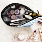Retro Checkered Floral Stripe Makeup Bag For Pet Lover - Personalized Cosmetic Bag 8