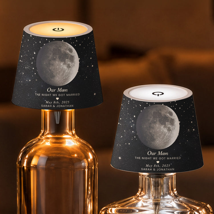 Romantic Couples Gift Custom Moon Phase Our Moon, For Her, Him - Personalized Night Light 2