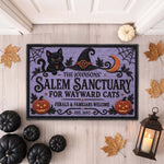 Salem Sanctuary For Wayward Cats Ferals And Familiars Welcome - Personalized Doormat 3