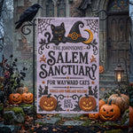 Salem Sanctuary For Wayward Cats Ferals And Familiars Welcome - Personalized Flag 1