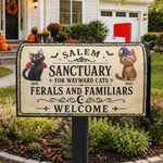 Salem Sanctuary For Wayward Cats Ferals And Familiars Welcome - Personalized Mailbox Cover 2