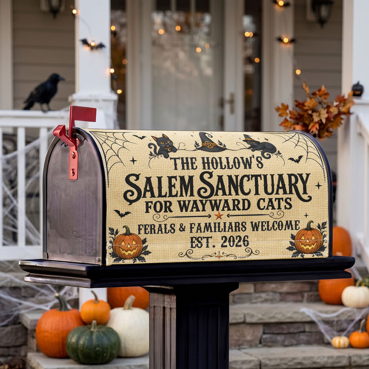 Salem Sanctuary For Wayward Cats - Personalized Mailbox Cover 1