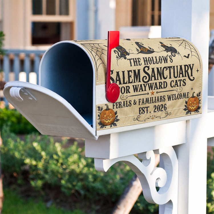 Salem Sanctuary For Wayward Cats - Personalized Mailbox Cover 5