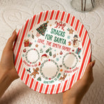 Santa Cookie Holiday Christmas Plate For Family - Personalized Ceramic Plate 4