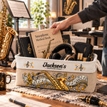 Saxophone Musician Gift Sax Player For Band Student, Music Teacher, Saxophone Player - Personalized Storage Basket 3