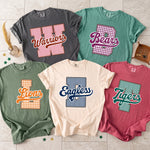 School Inital Gingham Pattern - Personalized Shirt 1