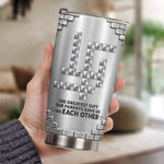 Scrabble Metal Style Gift For Sibling - Personalized Tumbler 3