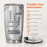 Scrabble Metal Style Gift For Sibling - Personalized Tumbler 4