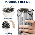 Scrabble Metal Style Gift For Sibling - Personalized Tumbler 5