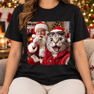 Selfie With Santa Funny Christmas Gift - Personalized Shirt