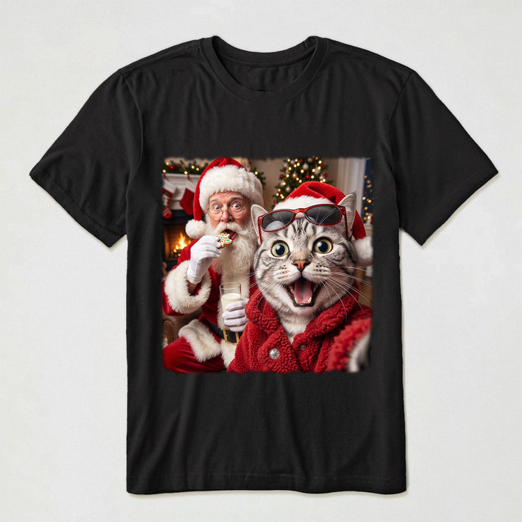 Selfie With Santa Funny Christmas Gift - Personalized Shirt 4