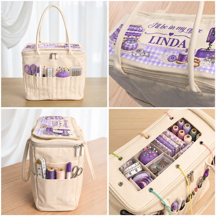 Sewciopath Gift For Tailors, Sewing Lovers - Personalized Sewing Bag 5