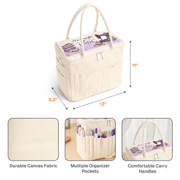 Sewciopath Gift For Tailors, Sewing Lovers - Personalized Sewing Bag 6