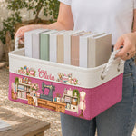 Sewing Basket, Craft Basket Custom Sewing Machine & Birth Flower - Personalized Storage Basket 3