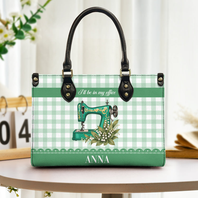 Sewing Is My Therapy Gift For Sewing Lovers, Tailors - Personalized Leather Bag 2